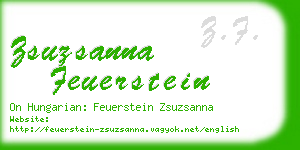 zsuzsanna feuerstein business card